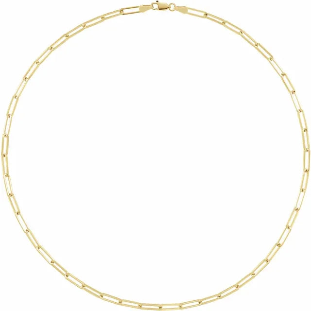 3.85mm Paperclip Necklace