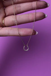 Diamond Horseshoe Necklace
