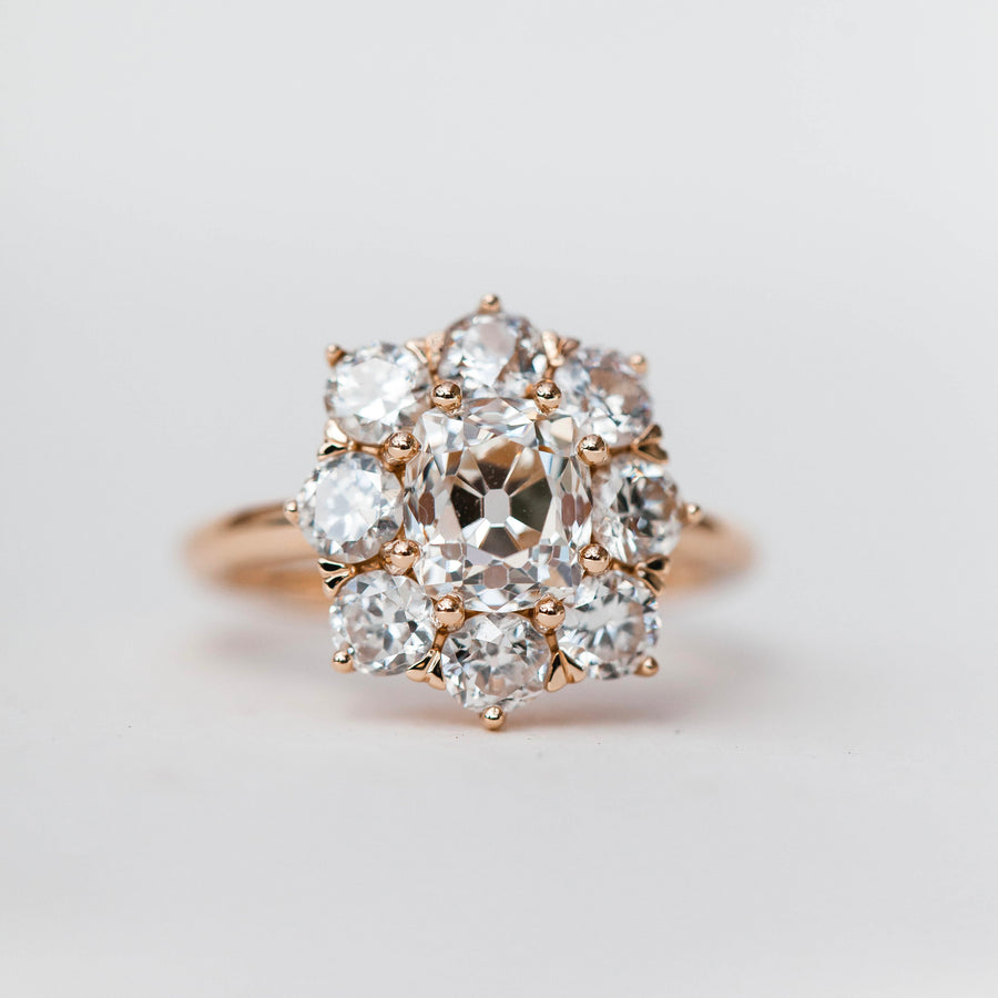 Magnolia Antique Diamond Petal Ring