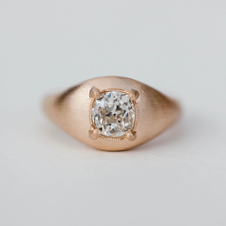 Old Mine Cut Dome Ring