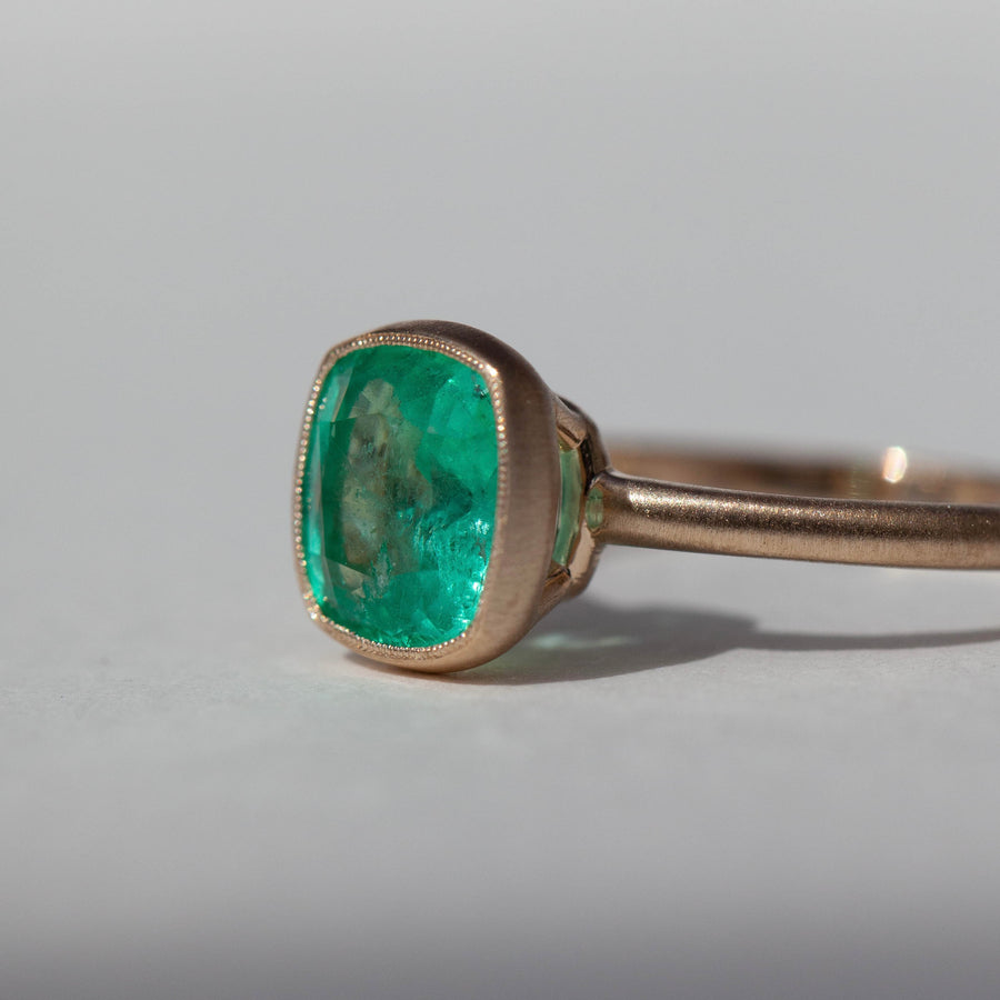 Leticia Emerald Cushion Ring