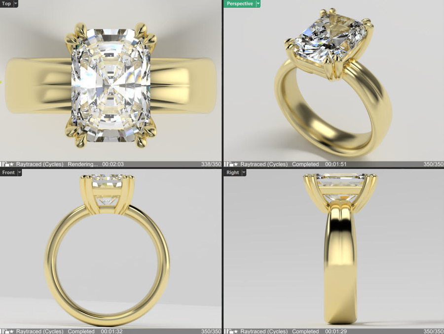 Custom Engagement Ring Shane and Lela - Final Invoice