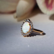 Custom Zimi Halo Opal Ring