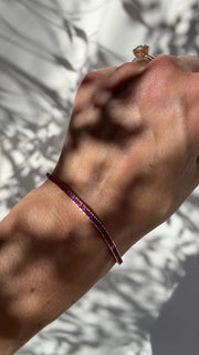 Pink Sapphire Tennis Bracelet