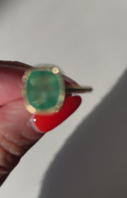 Leticia Emerald Cushion Ring