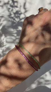 Pink Sapphire Tennis Bracelet