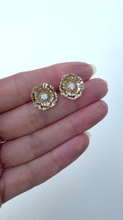 Diamond Poppy Earrings