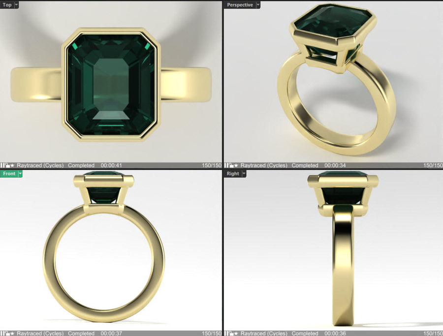 Custom Engagement Ring - Henry Emerald Ring - Emerald Invoice