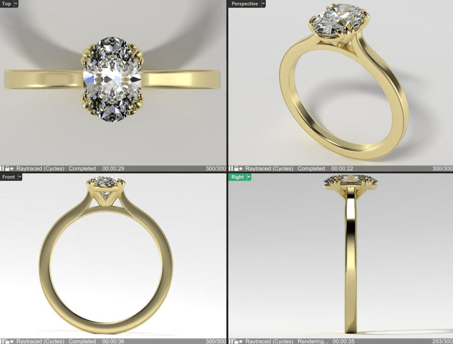 Custom Engagement Ring - Katie and Matt Final Invoice