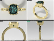 Custom Engagement Ring - Alex and Alyssa Montana Sapphire Ring - Final Invoice