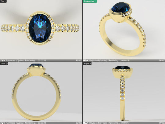 Melrose  Montana Sapphire Custom for Nick - Final Invoice