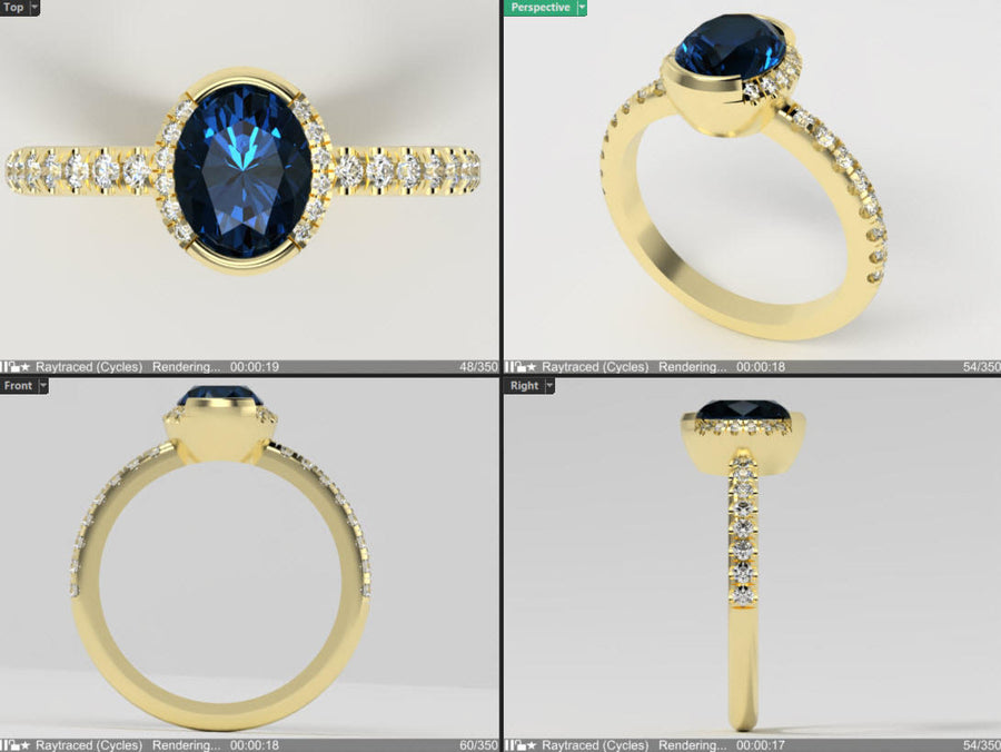 Melrose  Montana Sapphire Custom for Nick - Final Invoice